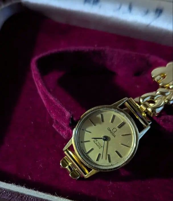 ☆最終超特価☆OMEGA 腕時計　オメガデヴィル本物　電池ブレス新品稼働品　綺麗