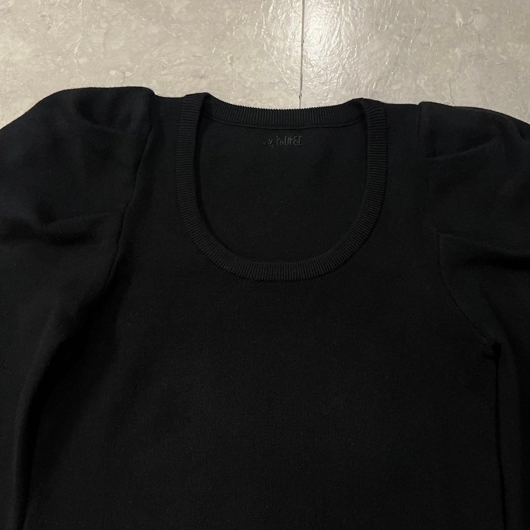 【新品未使用】Bibiy. パフスリーブニット ブラック
