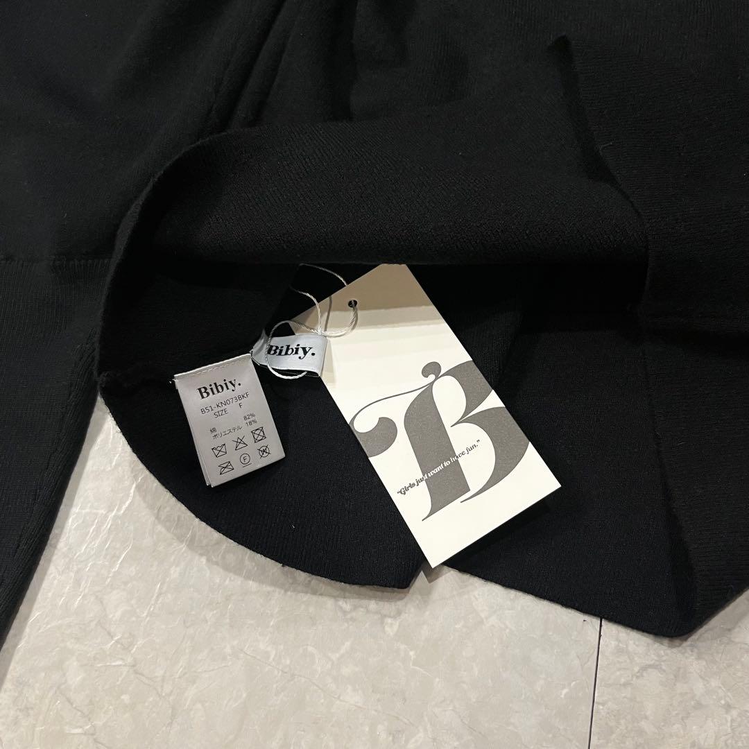 【新品未使用】Bibiy. パフスリーブニット ブラック