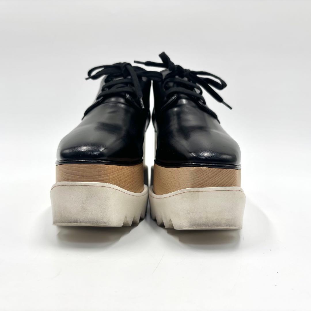 美品 ステラマッカートニー エリス プラットフォームシューズ ブラック 黒 厚底
