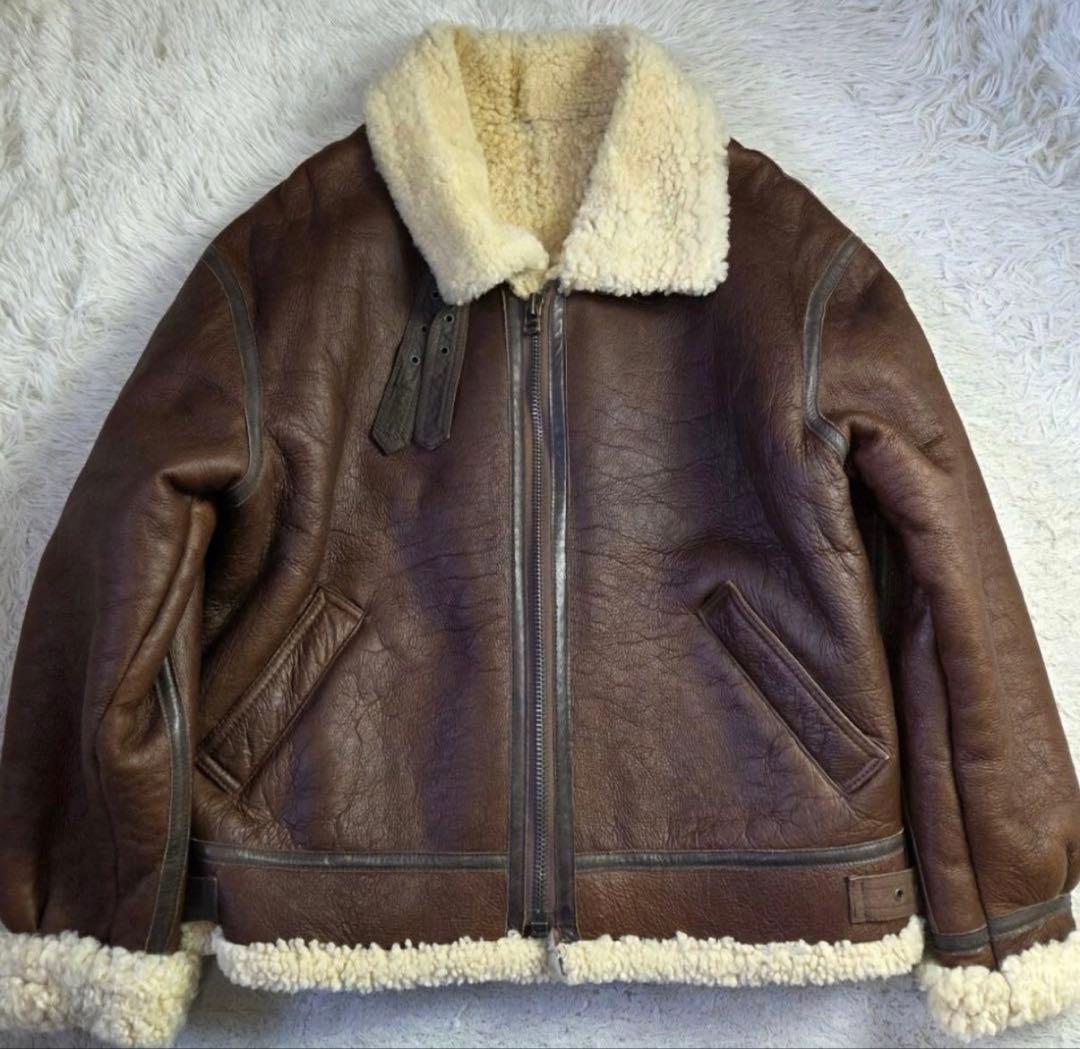 美品】リアルムートン　ジャケット B3