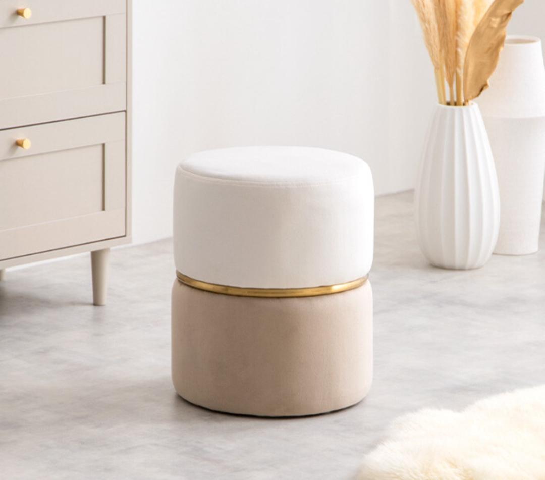 IN ST ANA　収納スツール　アイボリー＊グレー（ベージュ）