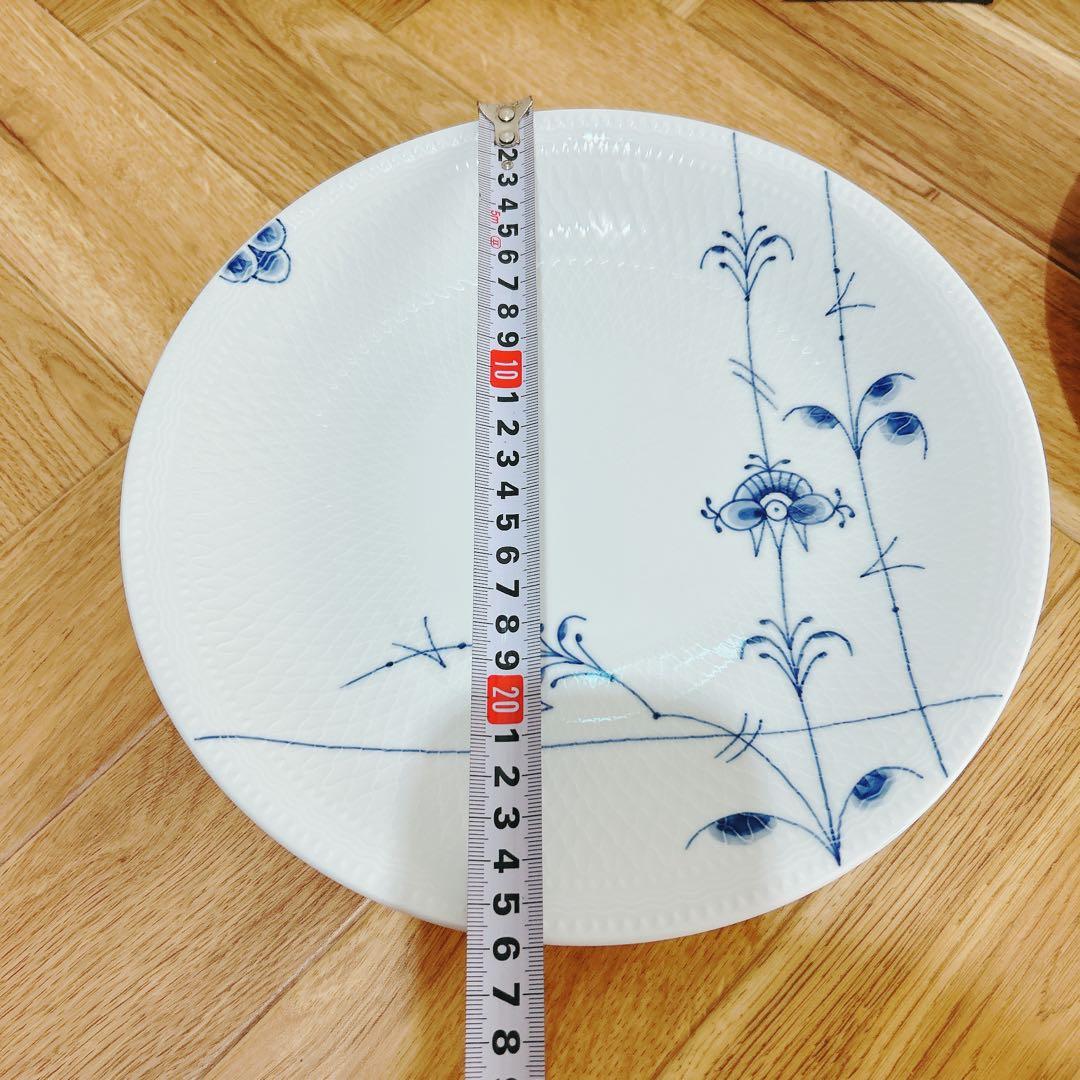 オリーブロイヤルコペンハーゲン ブルーパルメッテ プレートペア 26cm