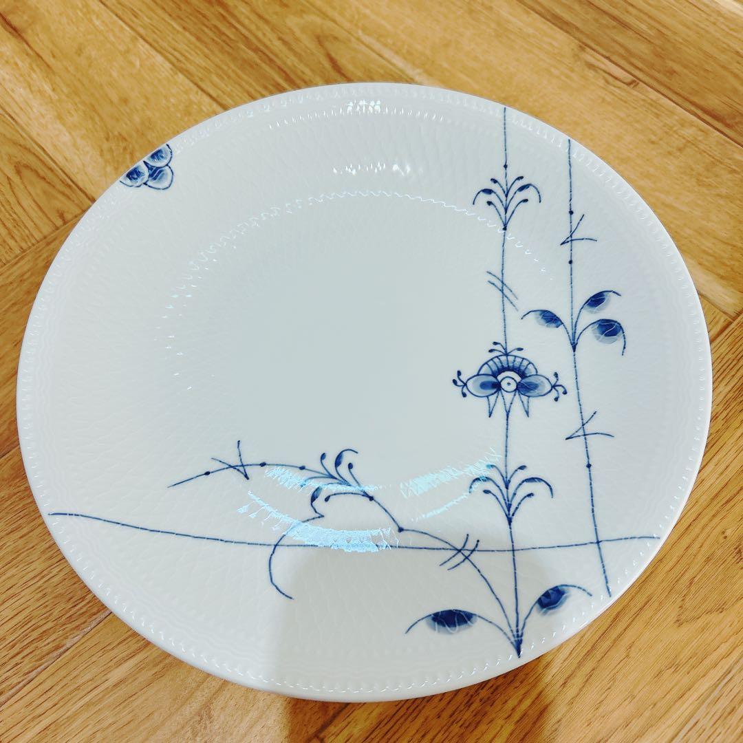 オリーブロイヤルコペンハーゲン ブルーパルメッテ プレートペア 26cm