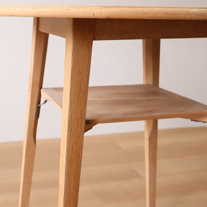 アンティーク ジャパニーズ ヴィンテージ 丸テーブル 寄木 剥離 無垢材