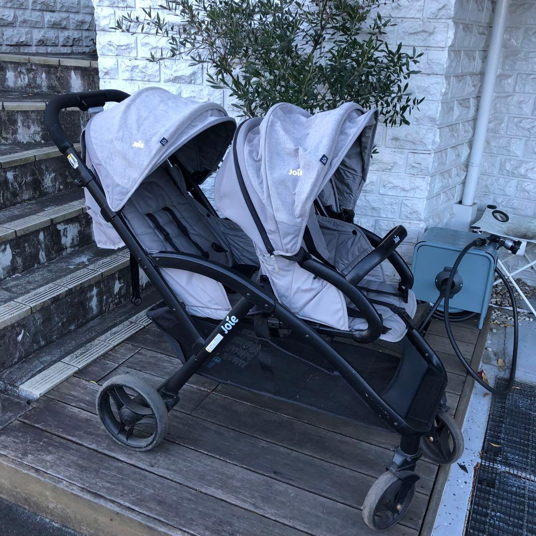 【直接お渡しのみ】Joie ダブルベビーカー グレー