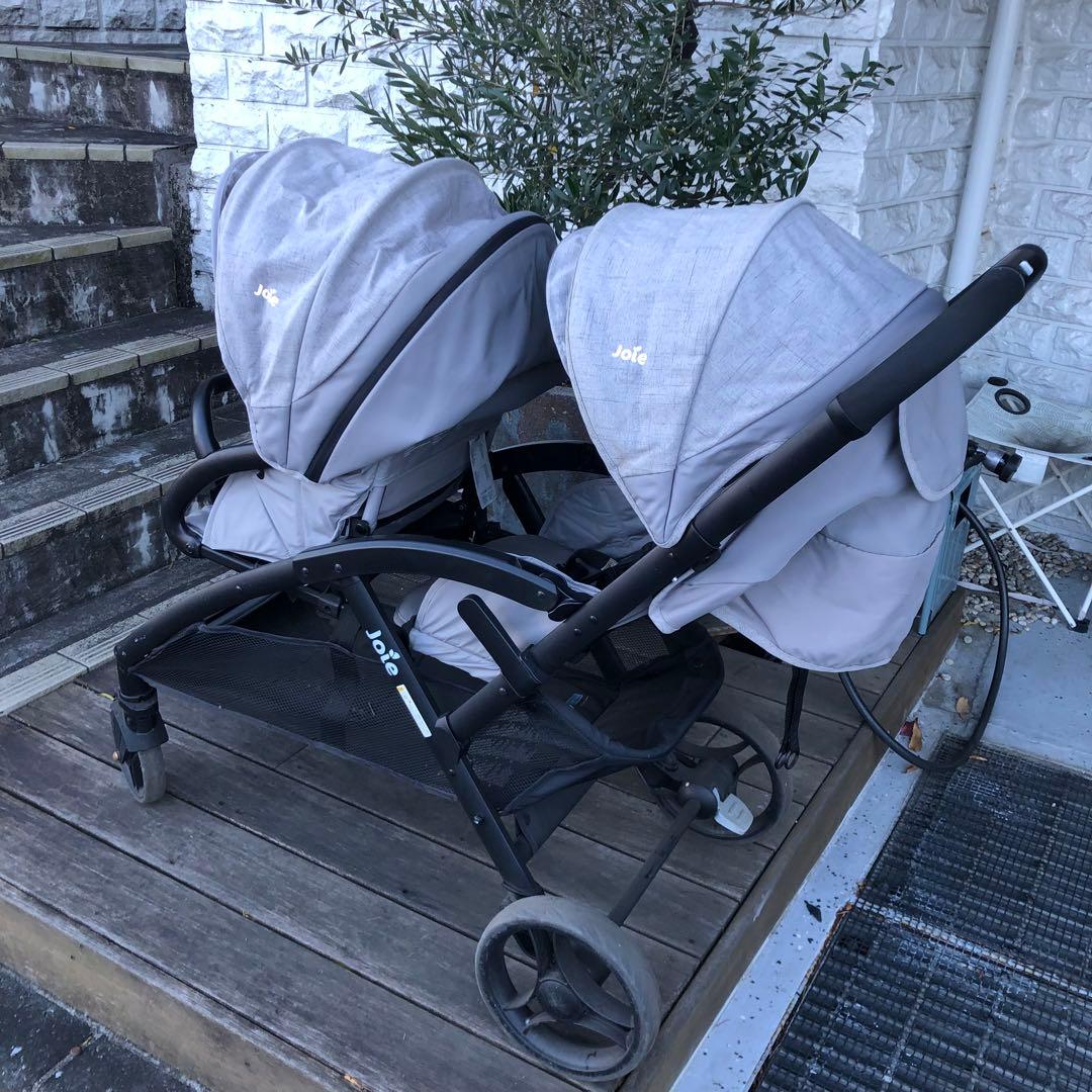 【直接お渡しのみ】Joie ダブルベビーカー グレー