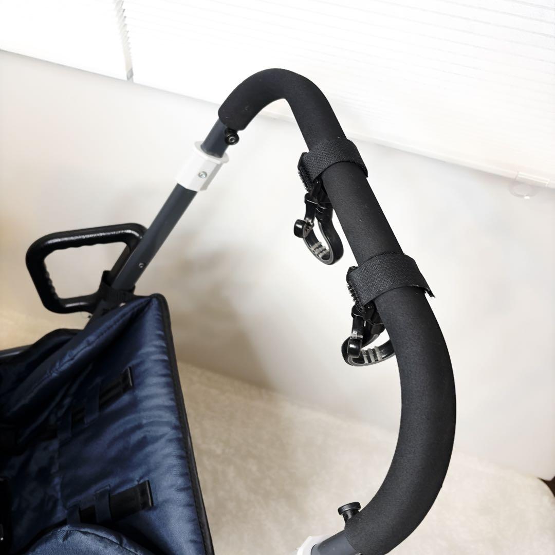 美品　KATOJI 二人乗りベビーカー 二人でゴー ネイビー リアシート付