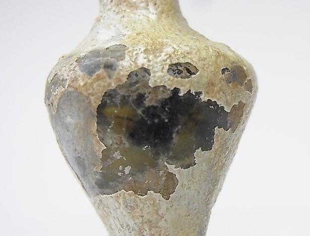 ★Y1417★古代　ガラス 化粧小瓶　銀風化　アイライン顔料壺　ローマ出土