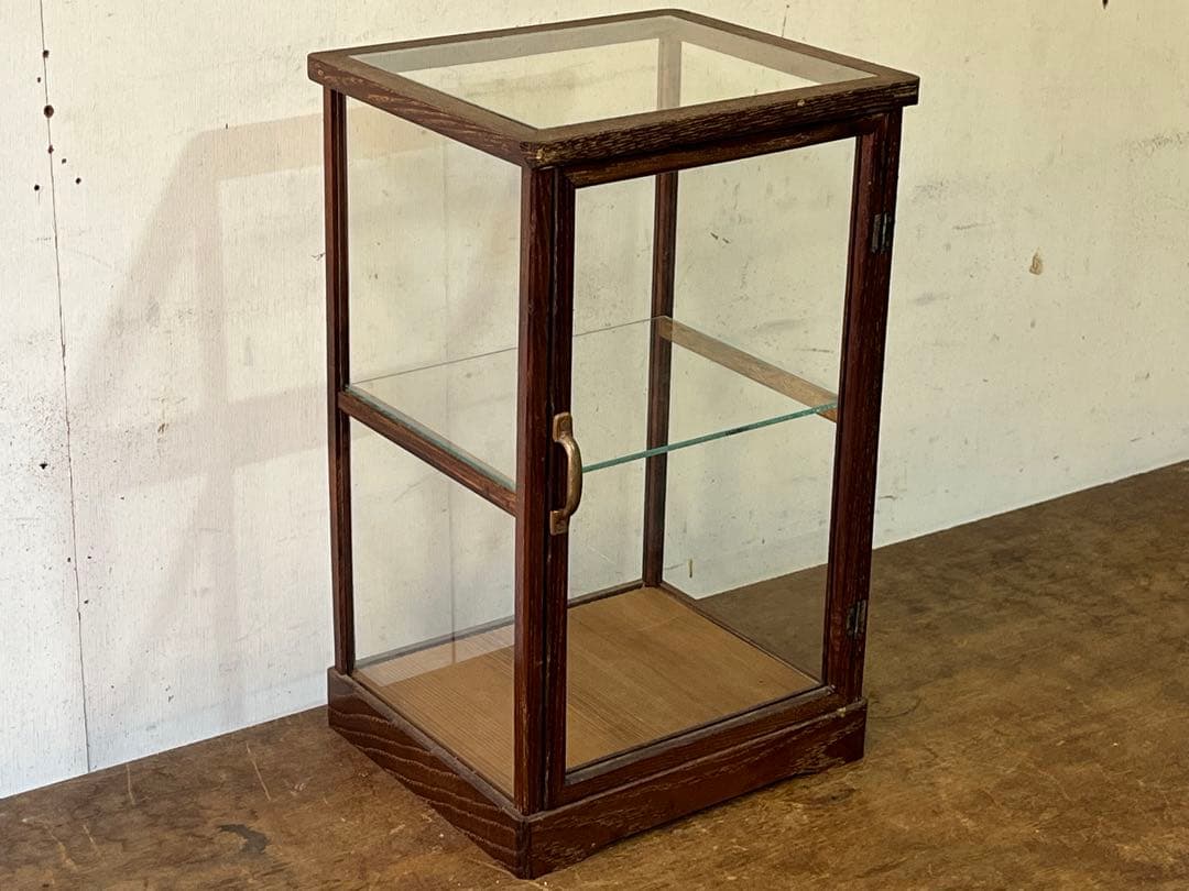 s*2様 昭和レトロ 木枠の小ぶりなショーケース ガラスケース コレクションケー