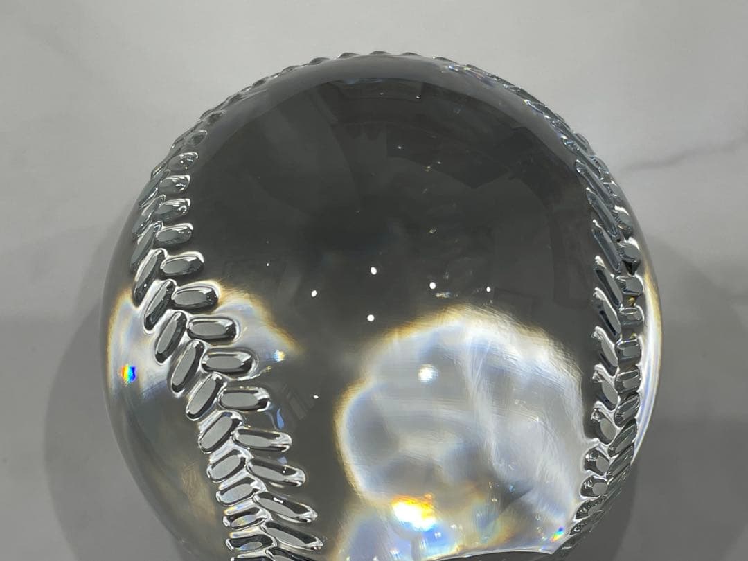 超希少 ティファニー　ペーパーウエイト　クリスタル　野球ボール　極美品