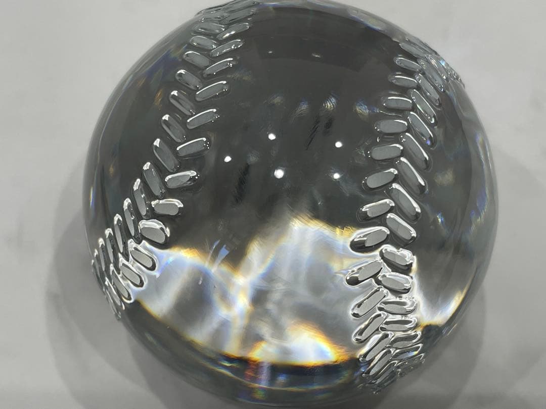 超希少 ティファニー　ペーパーウエイト　クリスタル　野球ボール　極美品