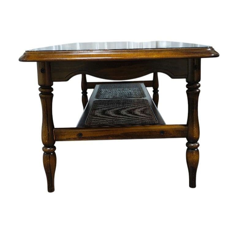 karimoku カリモク コロニアル センターテーブル ローテーブル ラタン棚