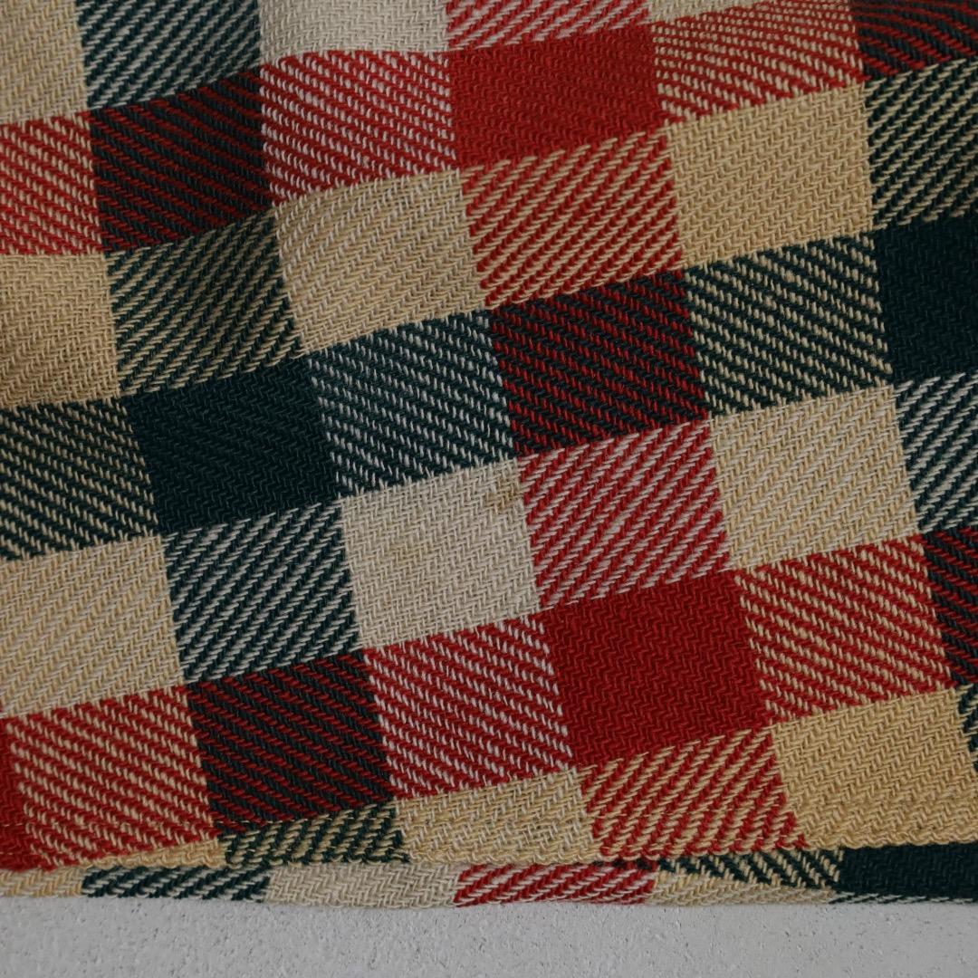 新品 希少 40's ウールシャツ マチ付 チェック ビンテージ 実物 美品