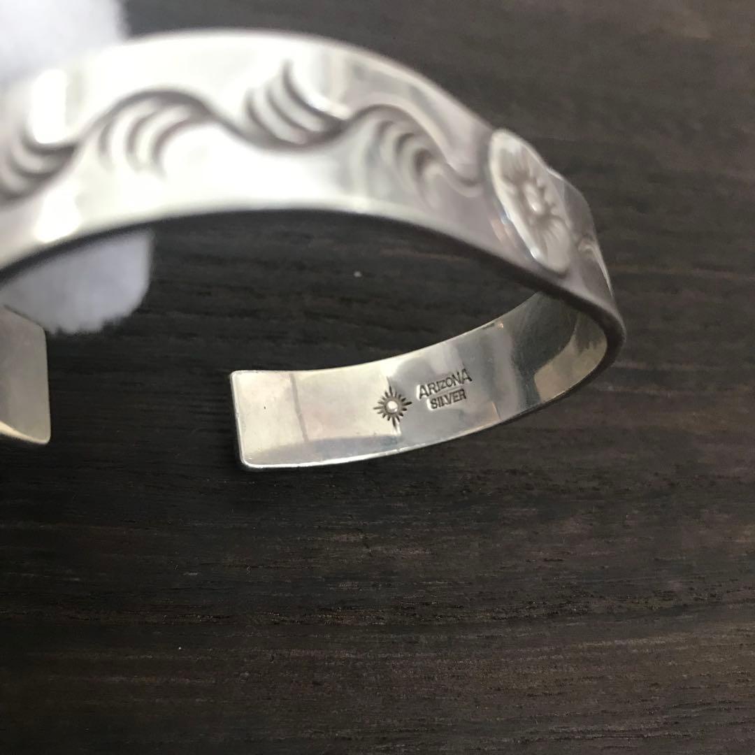 木幡　ARIZONA FREEDOMシルバーバングル 彫刻模様