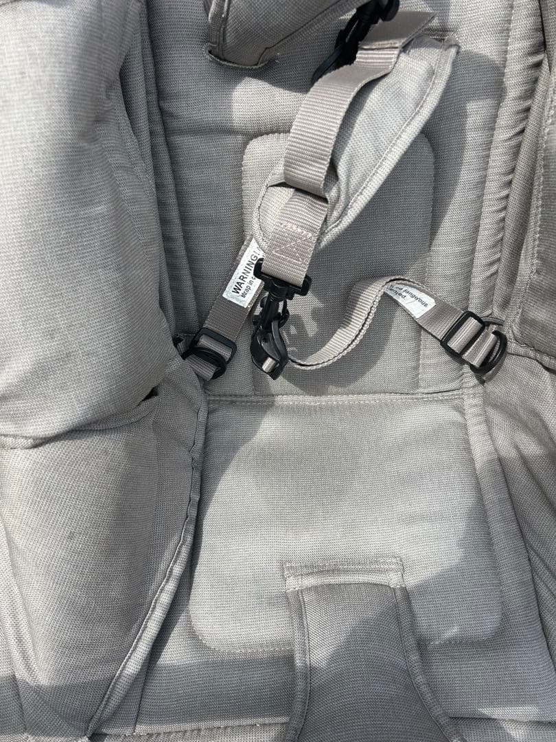 ダブルベビーカー グレー 5点式シートベルト ココダブル