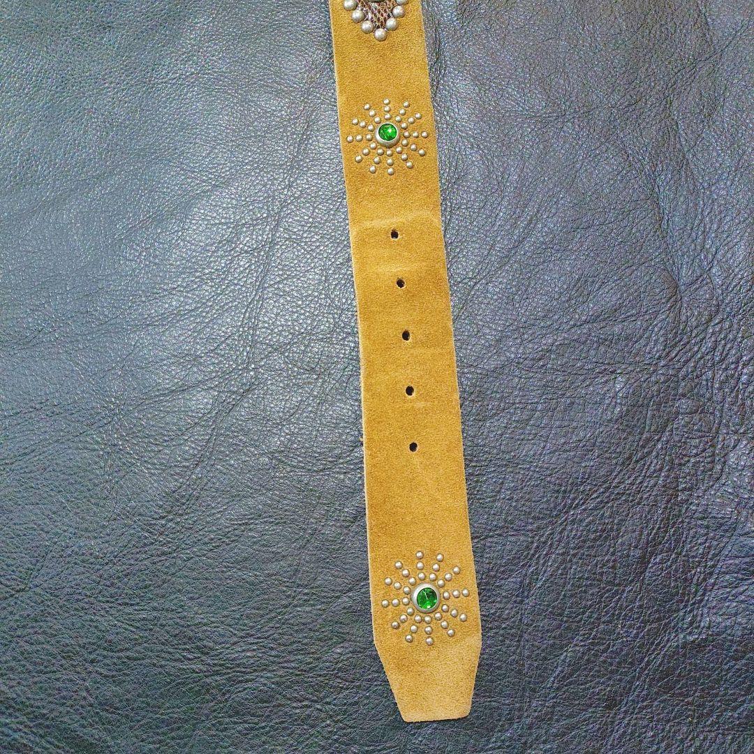 アメリカ製　ブラウンスエードスタッズベルト　36