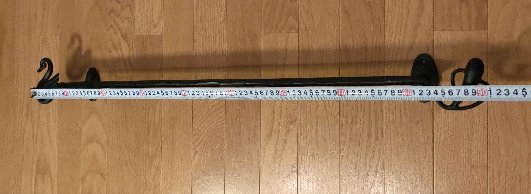 アンティーク アイアン タオルハンガー 幅約90×高さ約7cm ロング