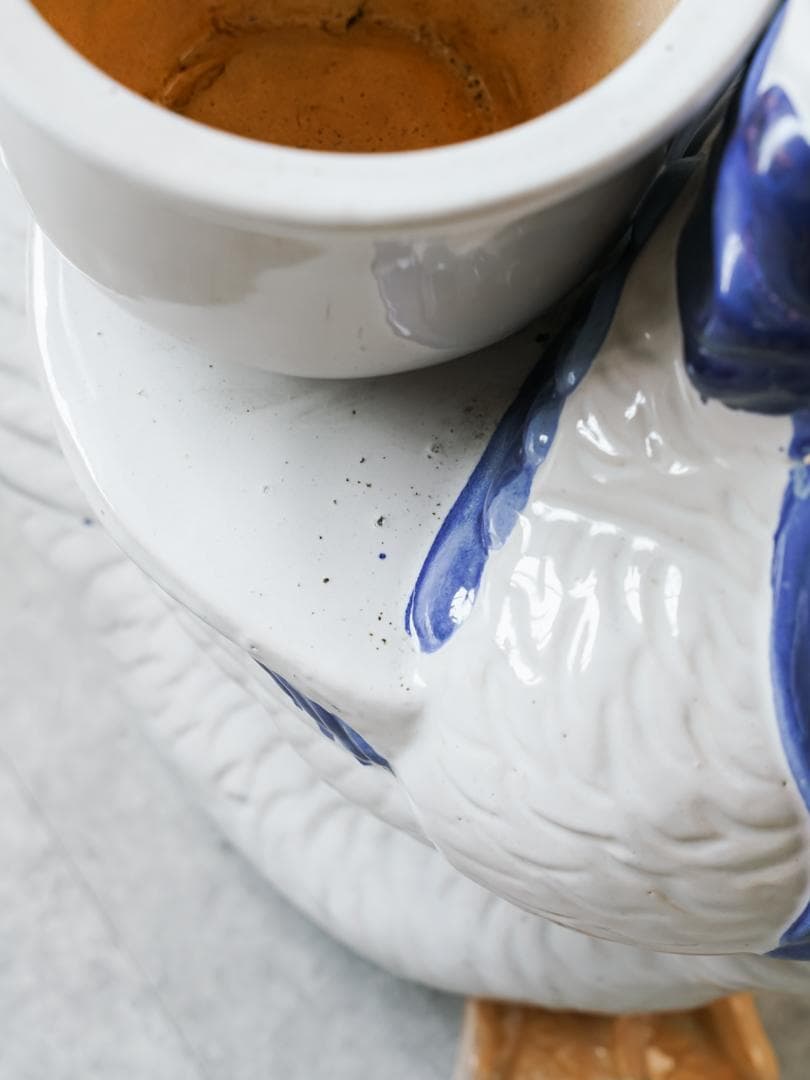 vintage アヒル 陶器 プランター 置物 アンティーク レトロ