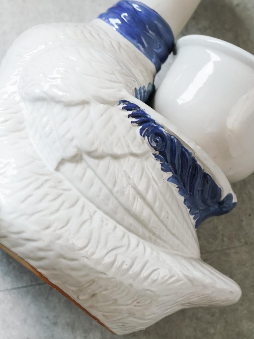 vintage アヒル 陶器 プランター 置物 アンティーク レトロ