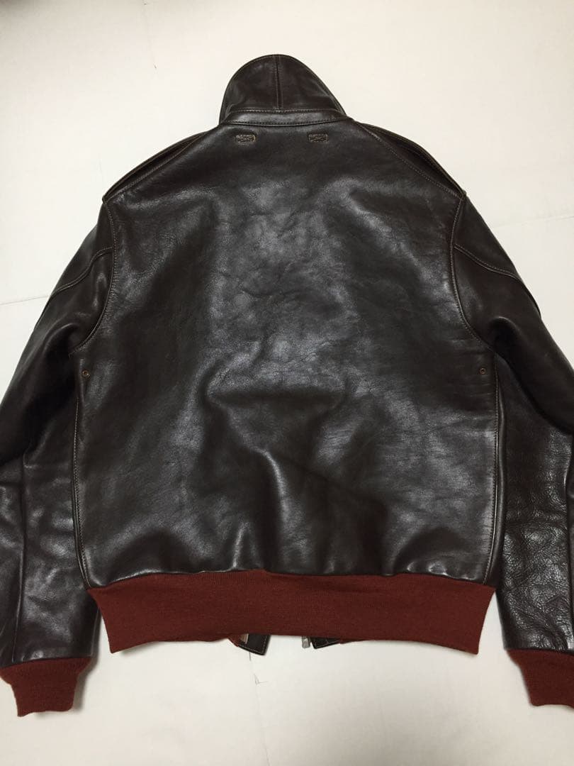 未使用級THE FEW A-2　ホース ROUGH WEARツインラベル　赤リブ