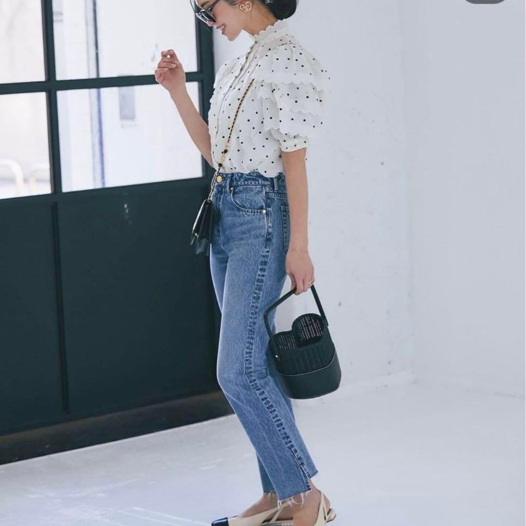 セブンテンseventenスカラップティアードブラウス