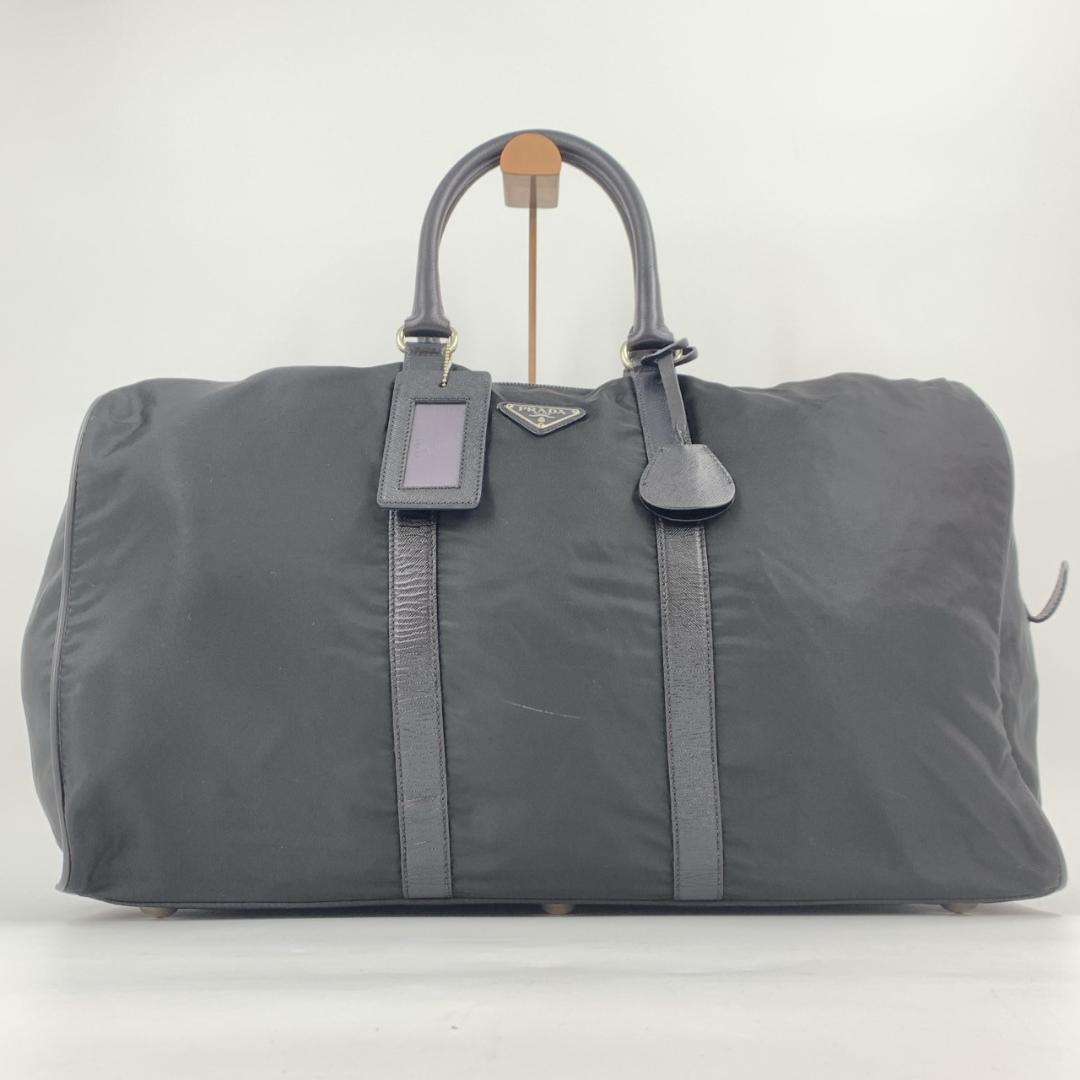 プラダ V20 ボストンバッグ ユニセックス 三角ロゴ 大容量 白タグ