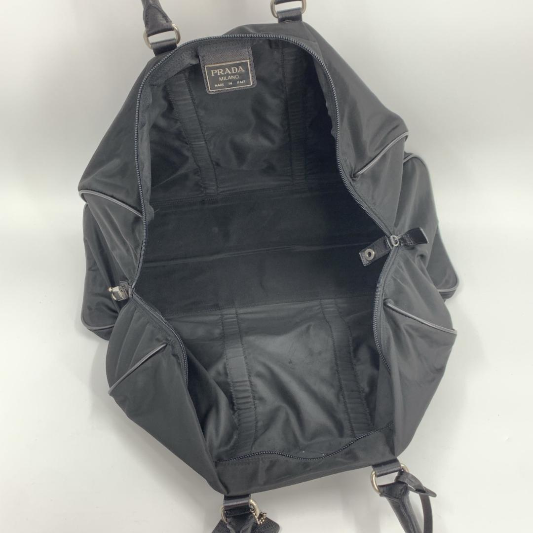 プラダ V20 ボストンバッグ ユニセックス 三角ロゴ 大容量 白タグ