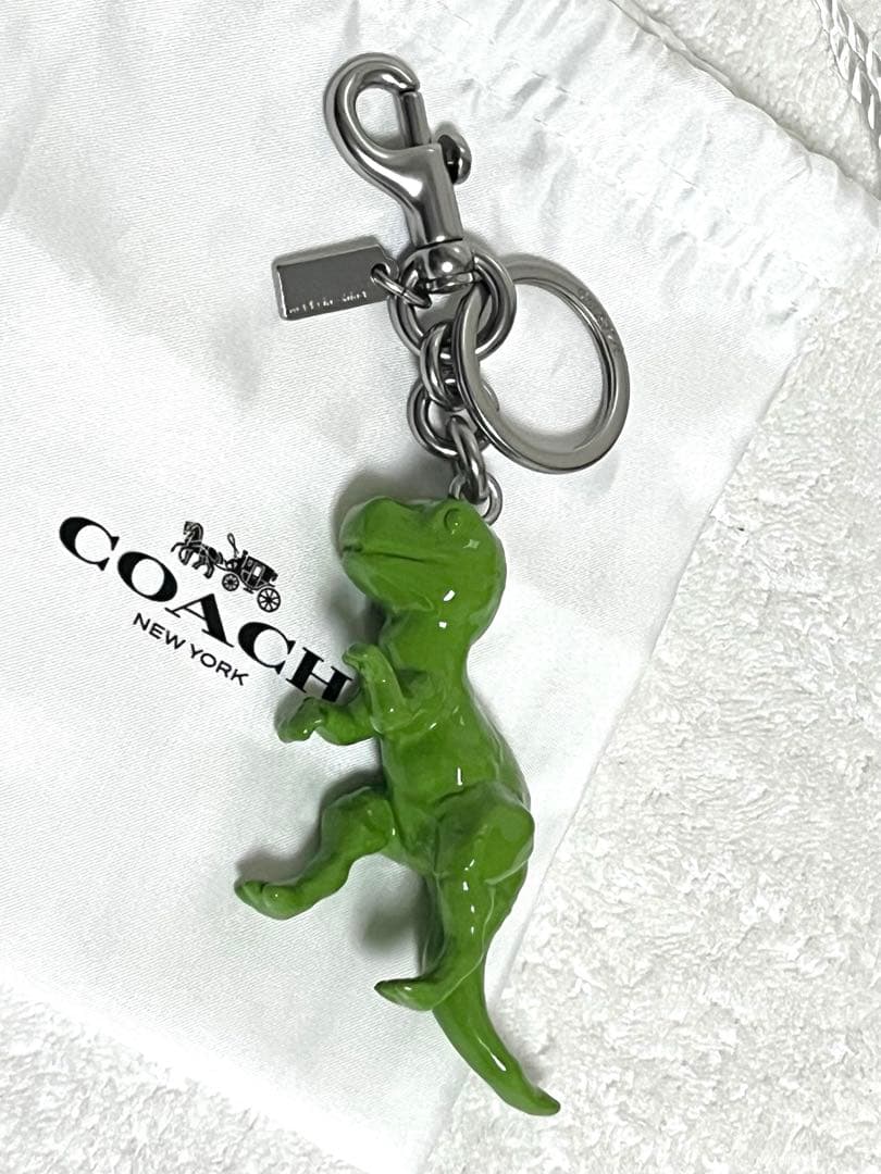 未使用●コーチ　T-レックス　バッグ　チャーム キーホルダー　恐竜　レキシー