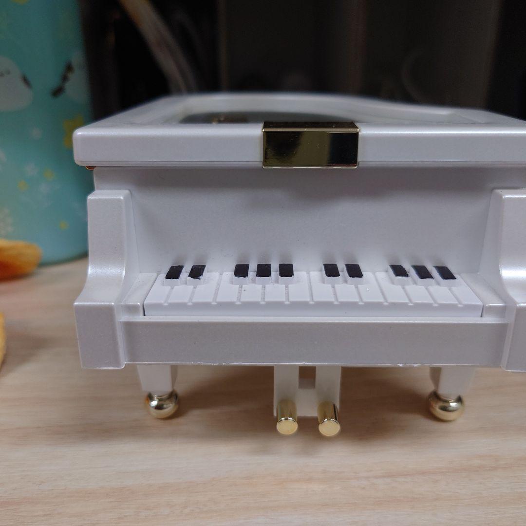 ホワイト ピアノ型オルゴール