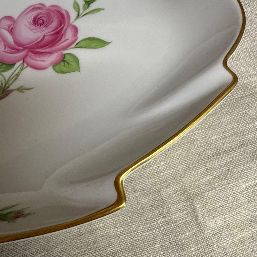 未使用　マイセン　ピンクローズ　皿