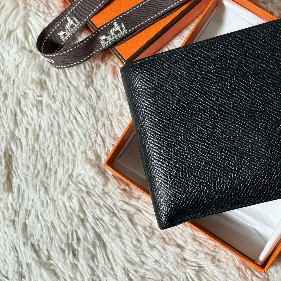 ⭐️極美品⭐️　HERMES　MC2 タレス ヴォーエプソン　二つ折り財布　ブラック