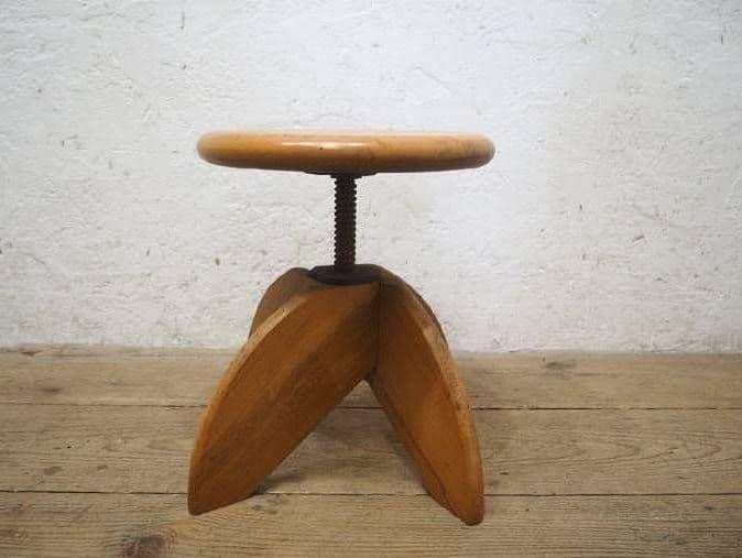 1028 ヴィンテージ　回転椅子　イス　スツール　丸椅子　リビング　レトロ　家具