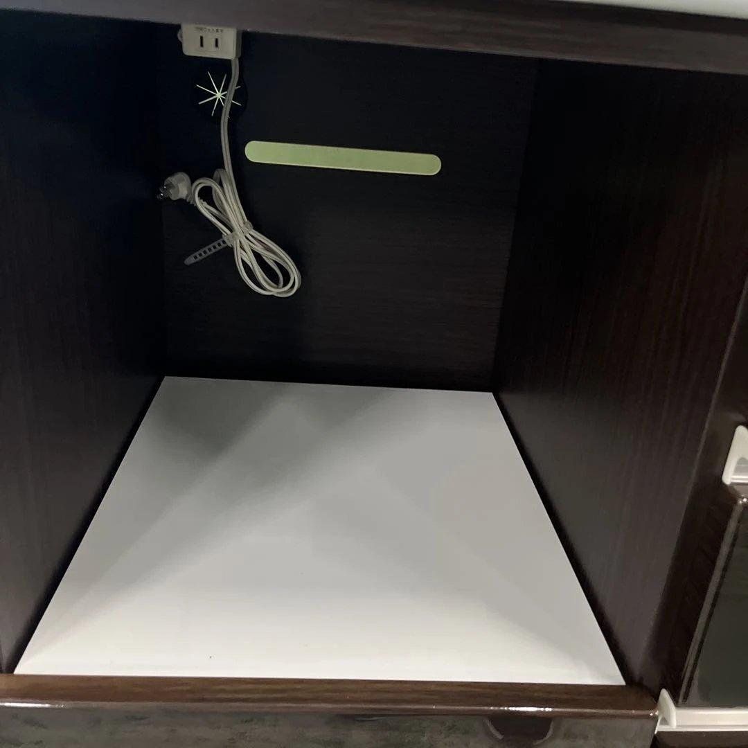 ニトリ 木製食器棚 ダークブラウン ガラス扉付き インテリア 家具