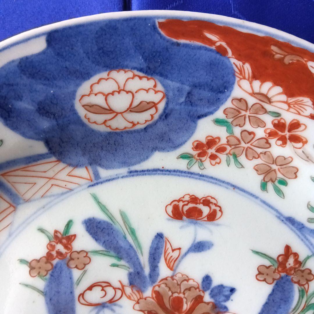 古伊万里兜皿花籠図柄無傷