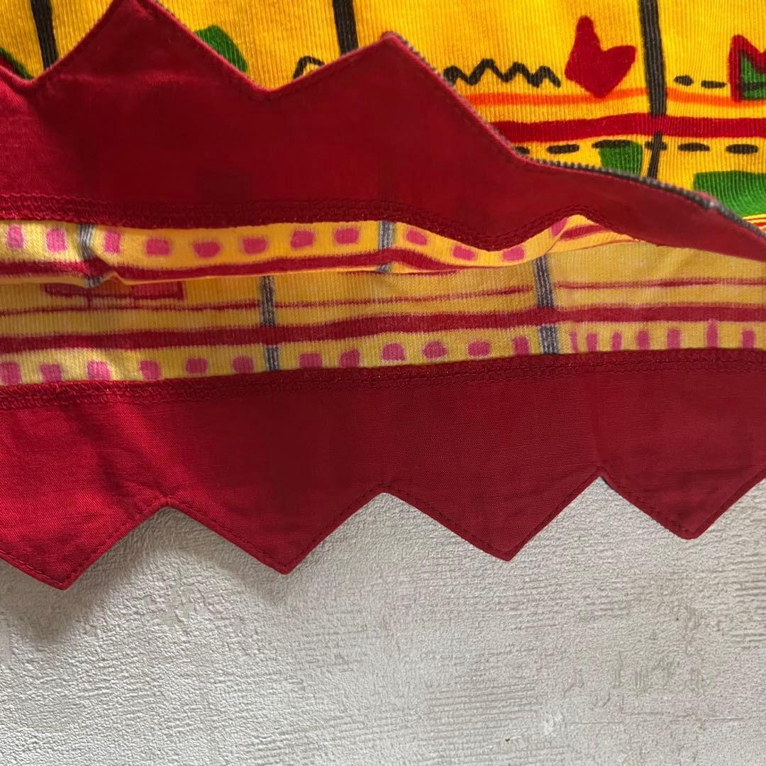 美品＊アルベロベロ　カラフル刺繍×切替デザイン　遊び心あふれるニット　アンゴラ混