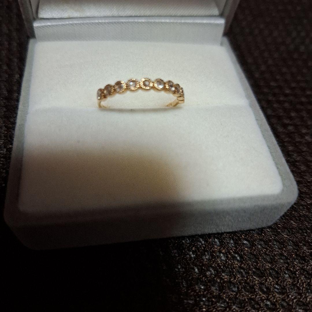 K18YGローズカットダイヤリング