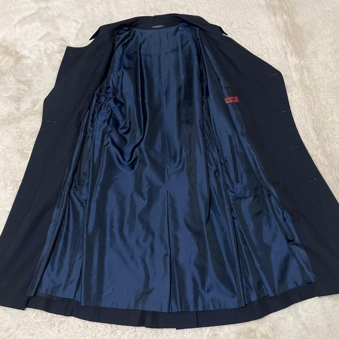 美品　メンズ　エルメネジルド ゼニア　トレンチコート　ベルト　ネイビー　紺