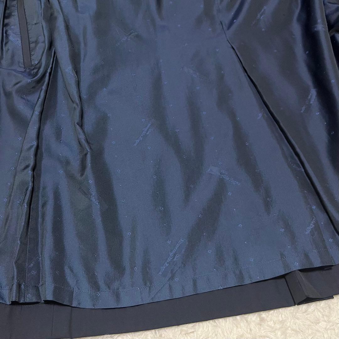 美品　メンズ　エルメネジルド ゼニア　トレンチコート　ベルト　ネイビー　紺