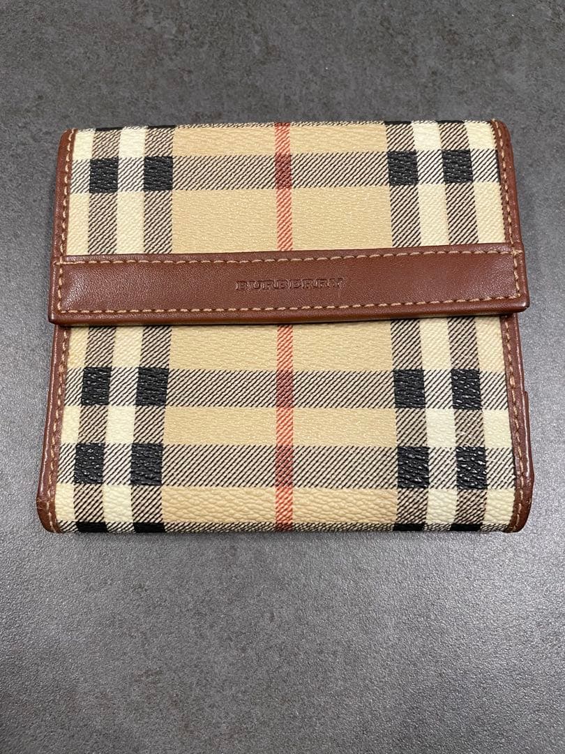 BURBERRY バーバリー 二つ折り財布 ノバチェック レザー ヴィンテージ