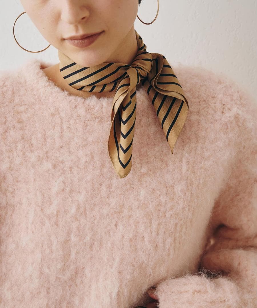 まりっぺ様Whim Gazette ミックスヤーンクルーネックニットプルオーバー