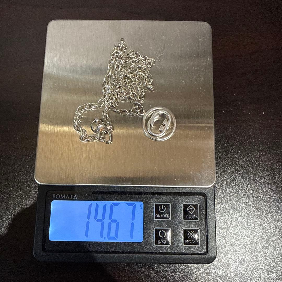 グッチGUCCI インターロッキングトップ　シルバー925ネックレス