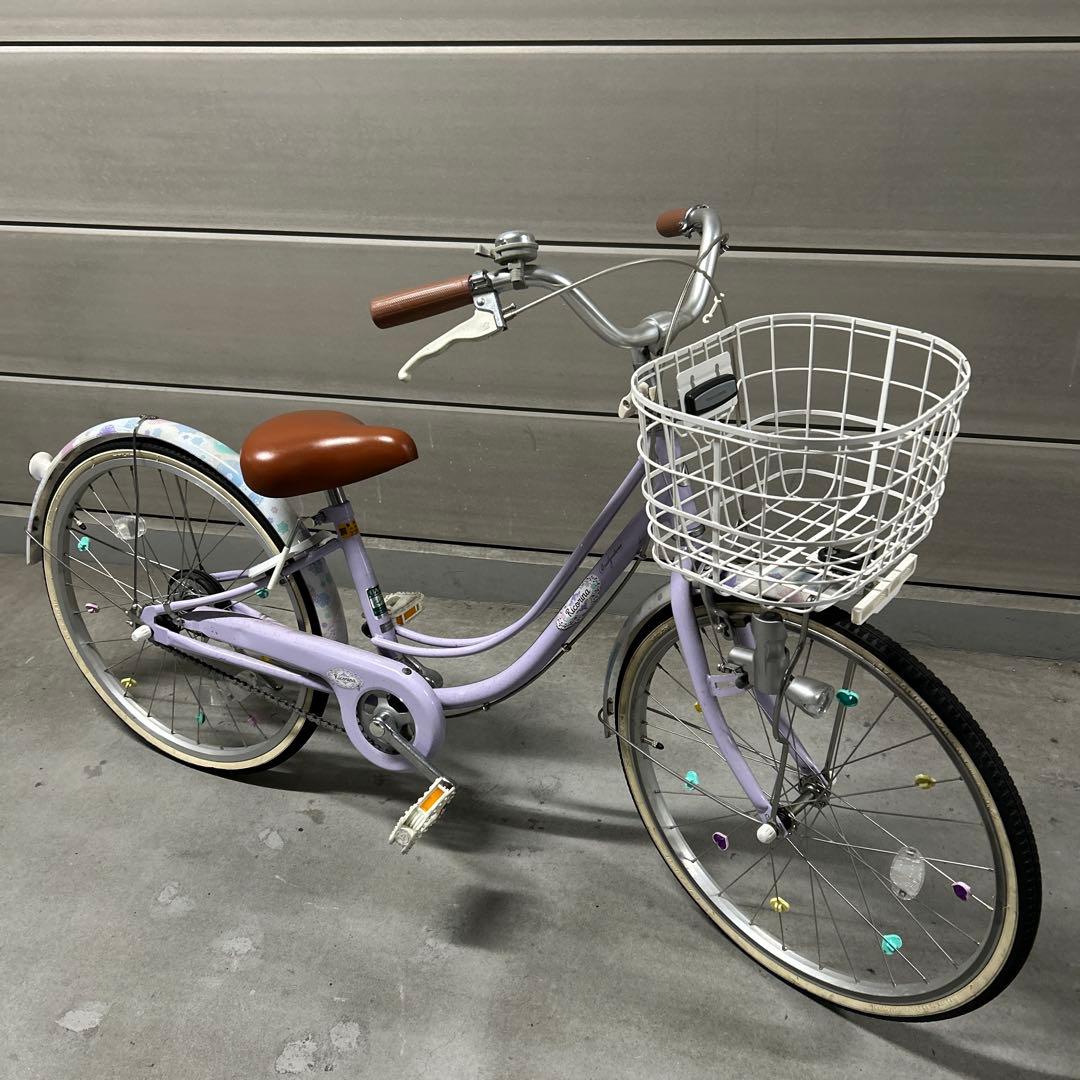 【くくる】子供用自転車 ラベンダー色　22インチ