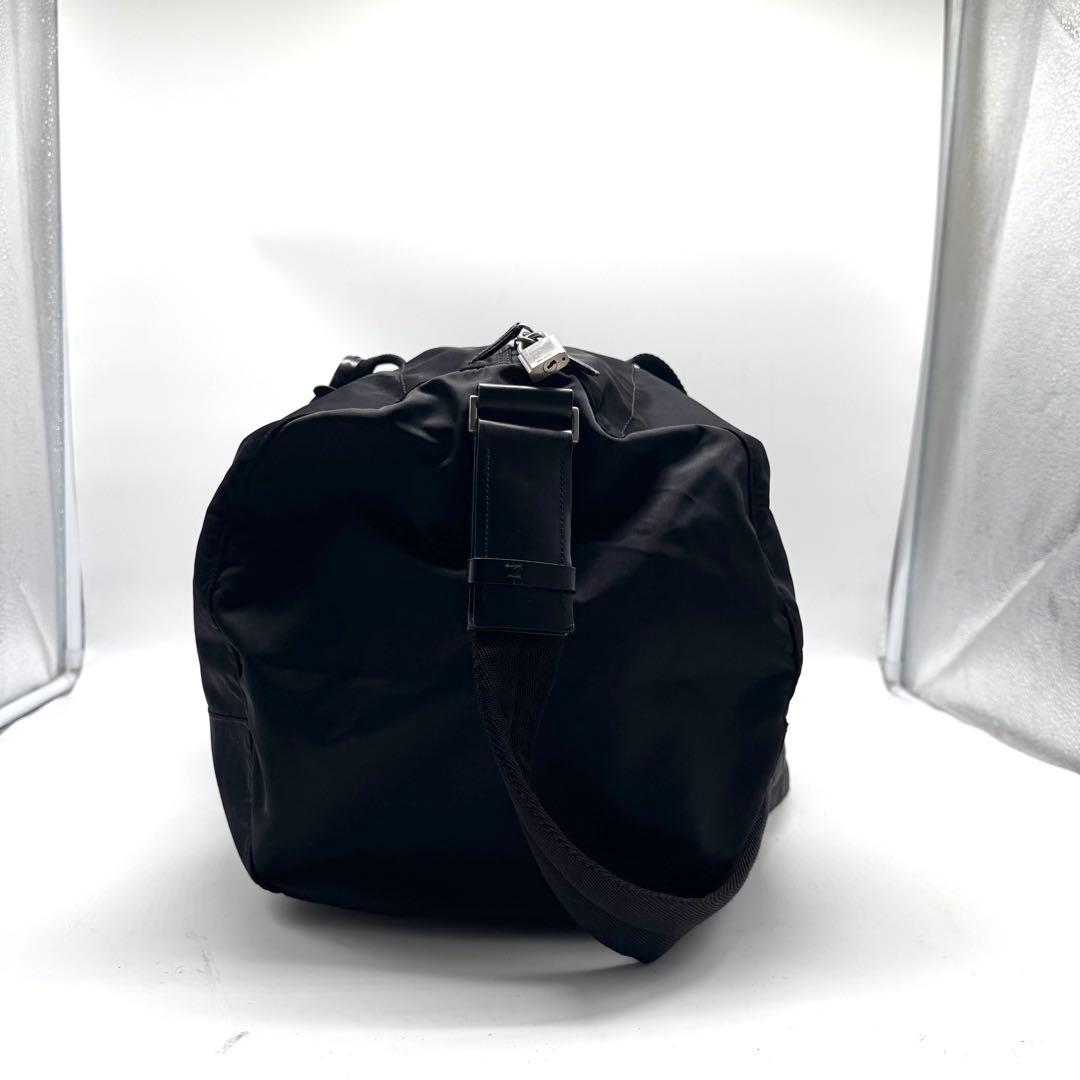 【極上美品】プラダ 2way ボストンバッグ レザー 南京錠 鍵付き ナイロン