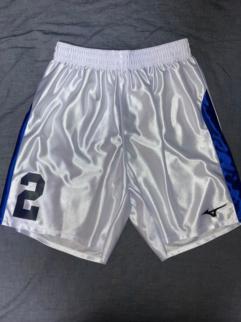 Mizuno サッカー 練習着 ホワイト/ブルー 番号2 数回使用の美品
