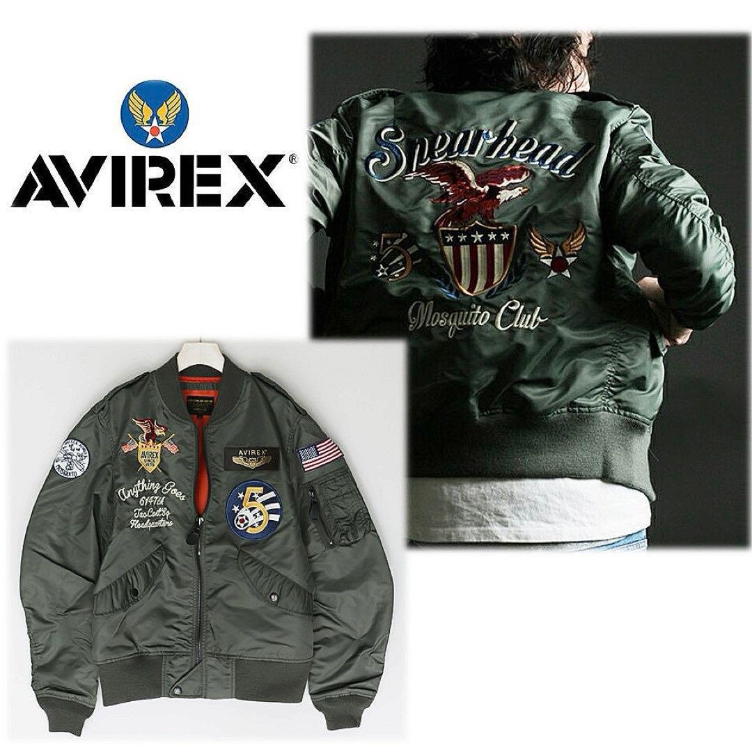 《アヴィレックス》未使用 豪華ワッペン L-2 モスキートフライトジャケット L