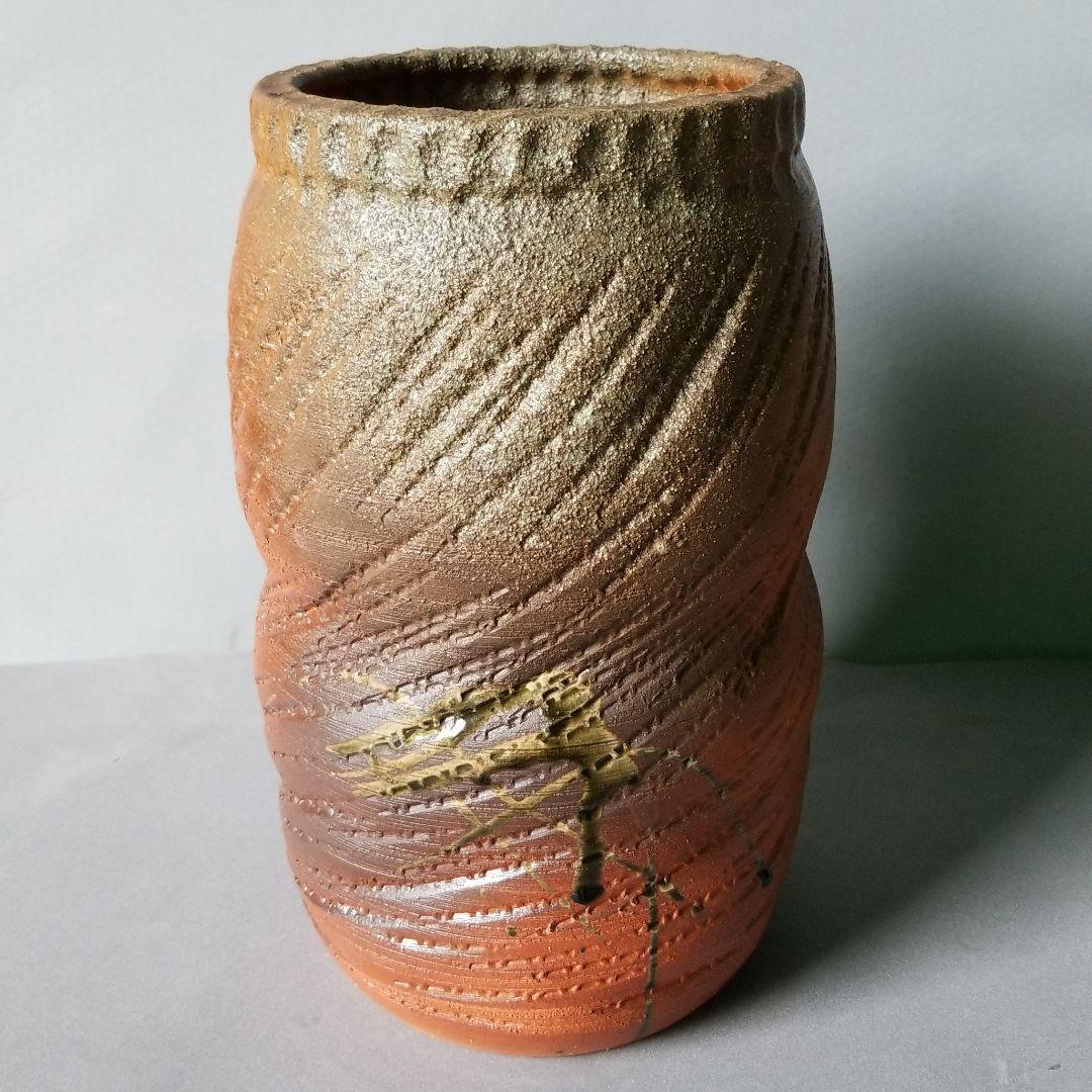 信楽焼　傘立て 火色壷 高さ４４cm