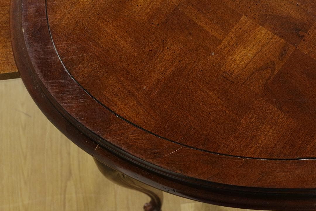 木製テーブル★クラシック★ネコ脚★スライドテーブル★