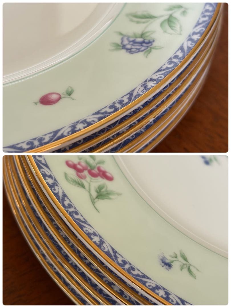 【美品】英国製　ウェッジウッド★メドウフィールド★ケーキ皿　4枚