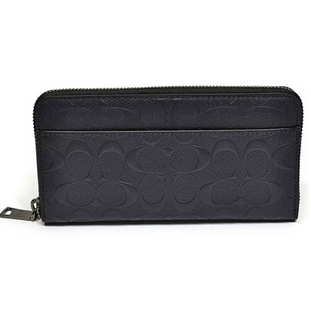 【新品】COACH コーチ メンズ アコーディオン シグネチャー レザー 長財布